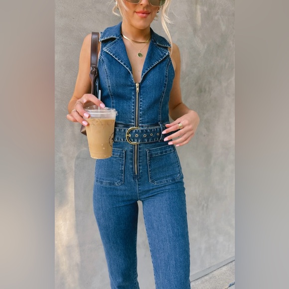 Show Me Your Mumu Denim Jumpsuit - Jacksonville Cropped Jumpsuit - Picture 3 of 3